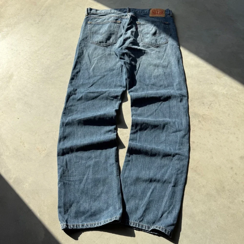 Levis 559 Relaxed Straight Jeans Mens 36x34 Medium Wash Blue Denim 00559-4258